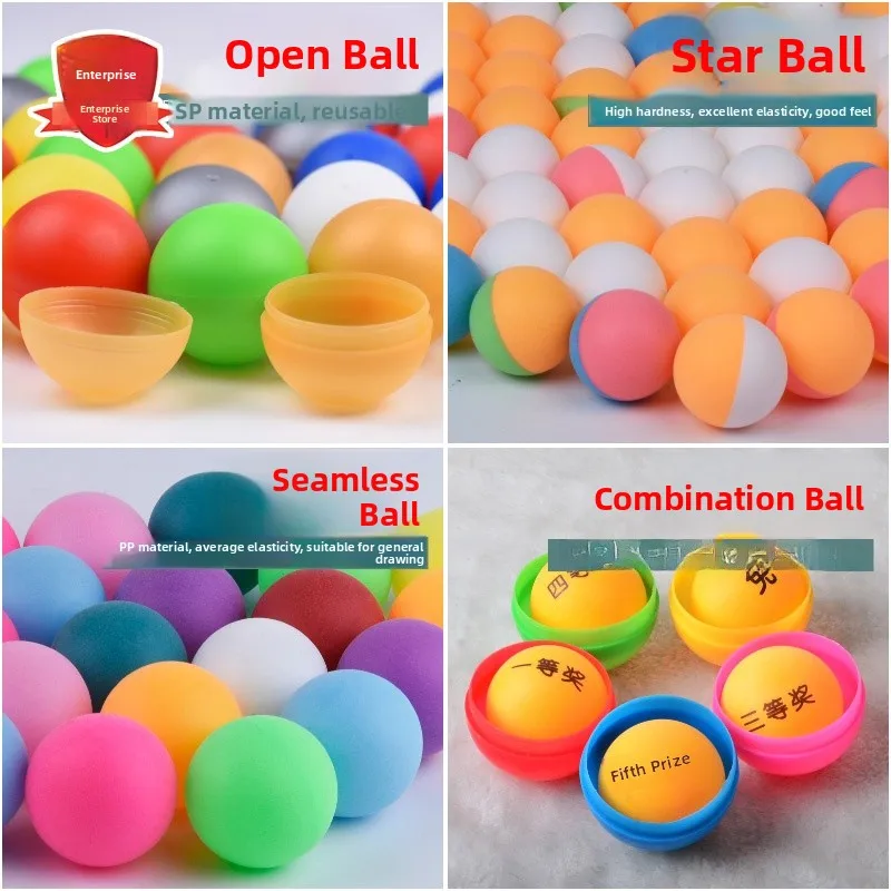

Matte Open Ball Lottery Ball Can Insert Paper Strip Drawing Egg 4cm Diameter Pong Ball for Promotions And Contests