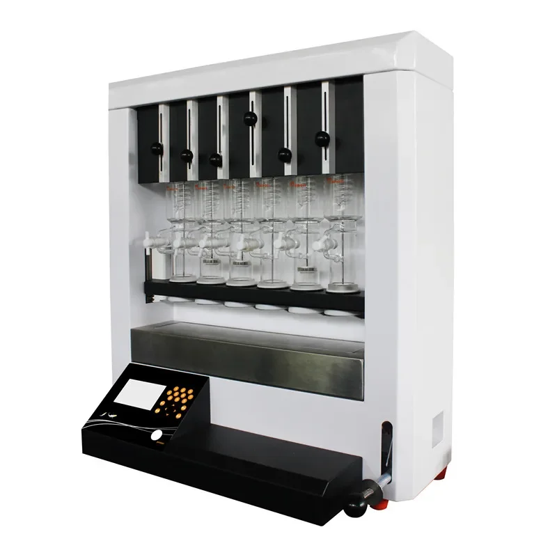 high quality Lab digital automatical 300 Ceilsius 6pcs batch soxhlet extractor measuring optical soxhlet apparatus