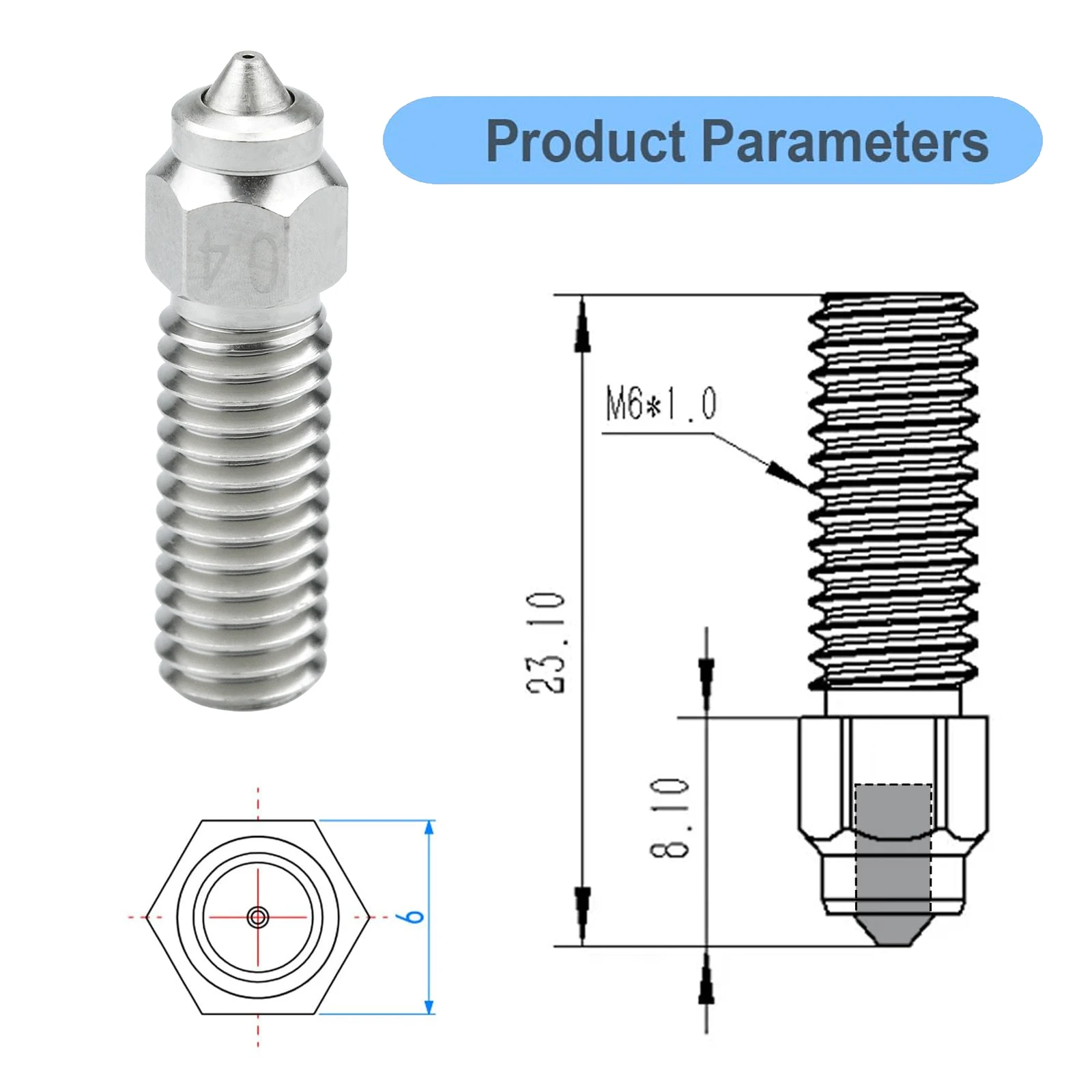 Haldis 3D ZS K1 NOZZLE for CREALITY K1 K1 MAX Nozzle Hardened Steel PLATED COPPER High Temperature Wear Resistant 3D Printer