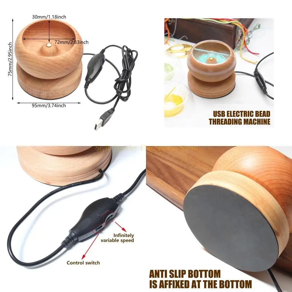 

D46E Beautiful Jewelry Creating Electric Bead Threading Tool DIY Crafts Waist Beader