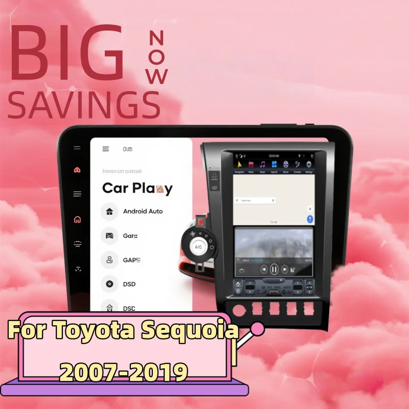

Upgrade Automotive Multimedia Stereo Android 13.0 For Toyota Tundra Sequoia 2007-2014 GPS Navigation Car Radio Head Unit BT 4G