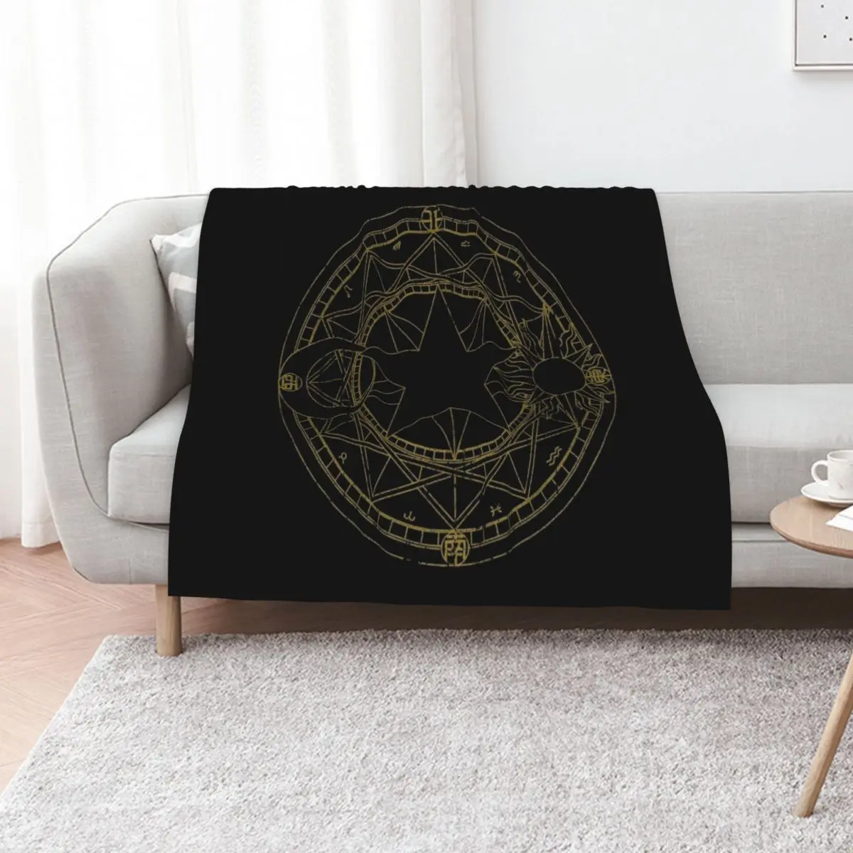 Sakura's Magic Circle Throw Blanket Beautifuls Picnic Luxury Bed covers Custom Large Blankets
