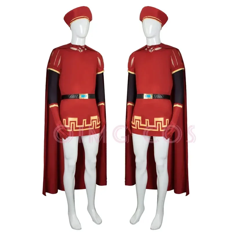 Lord Farquaad Costume Cosplay Parrucca uniforme di carnevale Anime Halloween Giochi di ruolo Costumi per feste Gioco per donne
