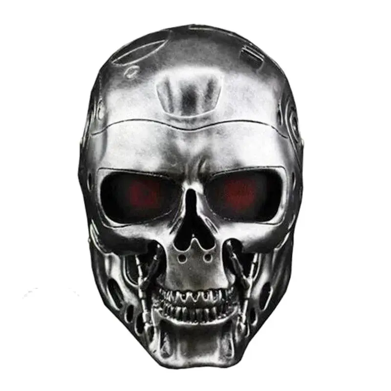 Maska Terminatora Halloweenowa Maskarada Czaszka Dekoracja Domu Nawiedzonego Rekwizyty Terminator Cosplay Maska CS Pełna Ochronna Maska