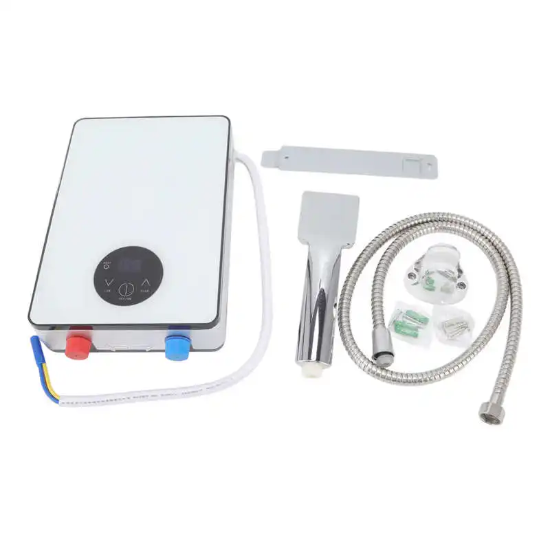 Tankless سخان المياه الكهربائية ، شاشة تعمل باللمس ، دش ، الماء الساخن ، حماية أكثر من درجة الحرارة ، 220 فولت ، 6500 واط