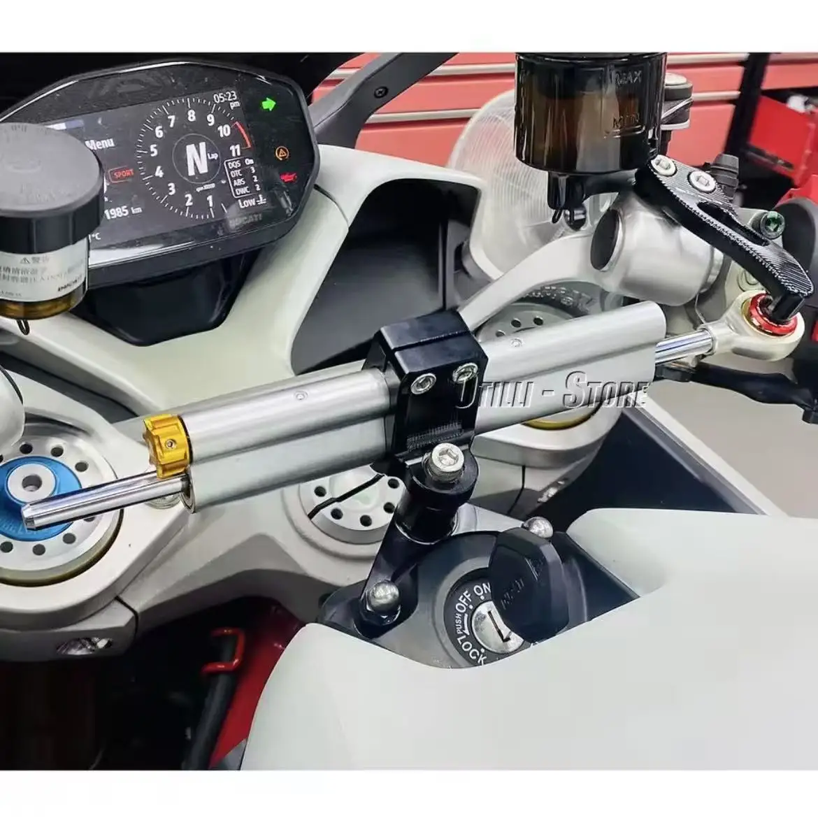 สําหรับ Ducati SuperSport 950 Supersport 939 2018-2025 อุปกรณ์เสริมรถจักรยานยนต์ Damper Stabilizer Bracket พวงมาลัย Mount Kit