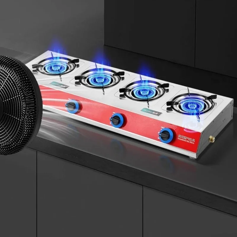 Kitchen Multi Burners Desktop Gas Stove Estufa De Gas 4 Quemadores Gas Herd Küche Cooktop