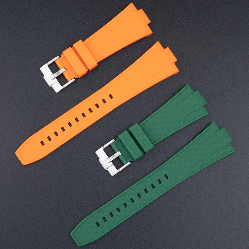 Liquid Silicone 27mm Rubber Watchband For Tissot Strap PRX Powermatic PRX T137.407 T137.410 Waterproof Quick Release Watch Band