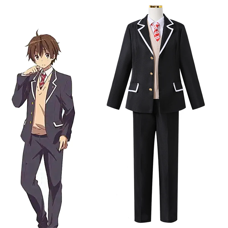 

Anime Love, Chunibyo & Other Delusions Togashi Yuuta Cosplay Costumes School Uniform Men Coat Vest Shirt Pants Necktie Outfits