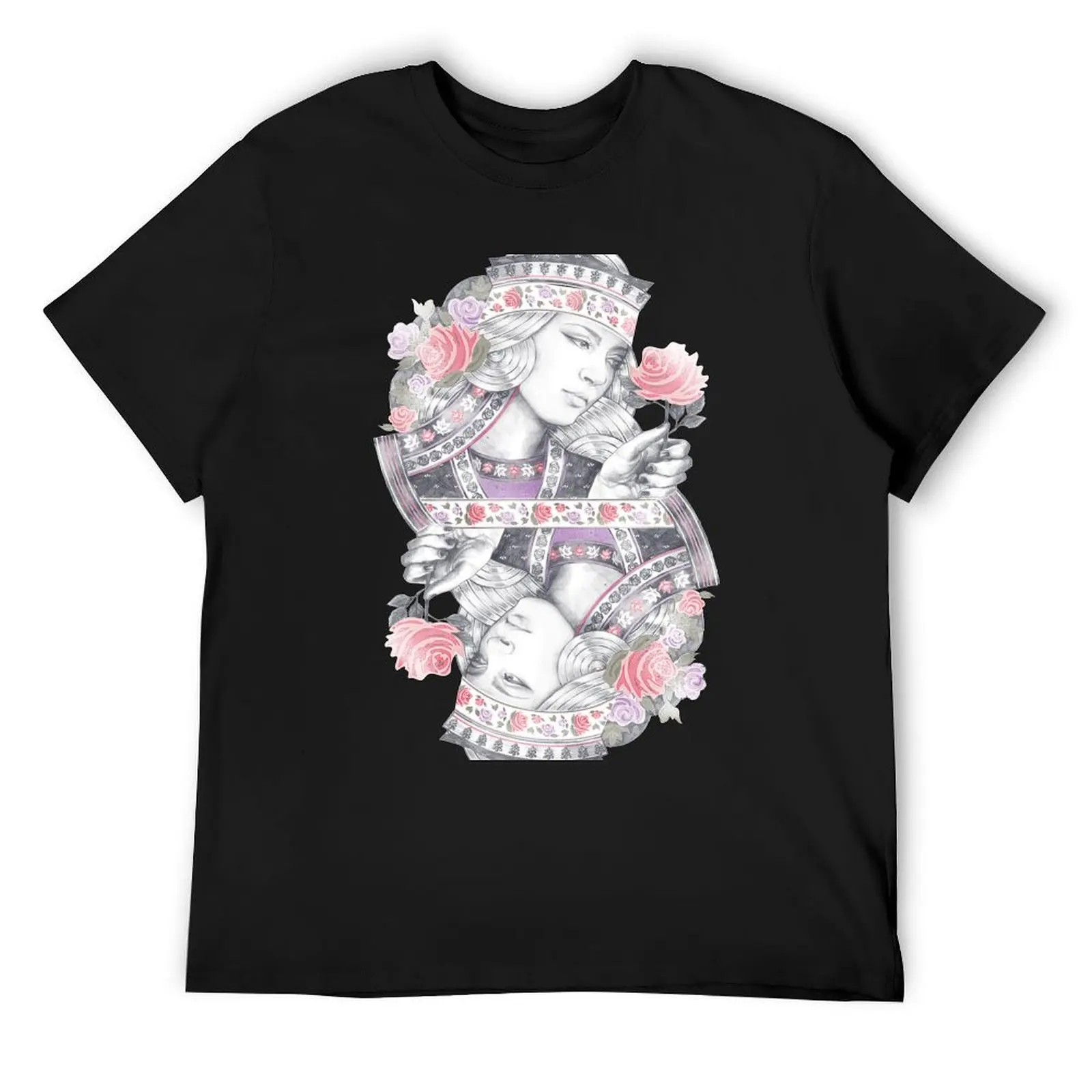 

Queen of Roses T-Shirt summer tops plus size clothes Personalized t-shirt t shirts for men