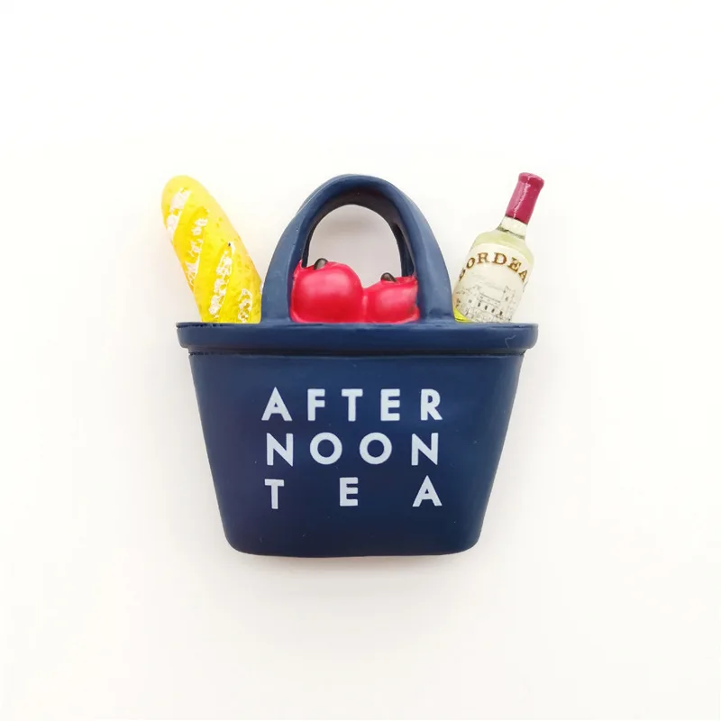 3D Resin Simulation Food Fridge Magnet Afternoon Tea Souvenir Kitchen Tool Decoration Message Post Sticker Home Decor