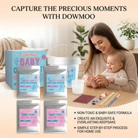 3D Baby Hand Mold Powder Set Handmade DIY Make Exclusive Handcrafts Foot Handprint Baby Souvenir Baby Hand & Foot Casting Kits 4