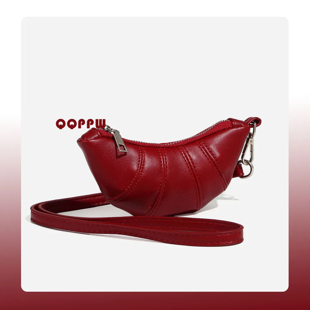 

Casual bag women's 2025 new spring fashion super hot niche versatile shoulder bag halterneck croissant