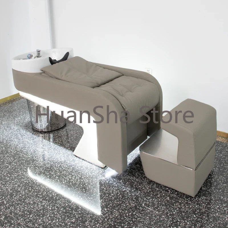 Professional Head Spa Salon Chair Washbasin Washing Machine Hairdressing Shampoo Chair Barber Shaving Sillas Furniture Beauty