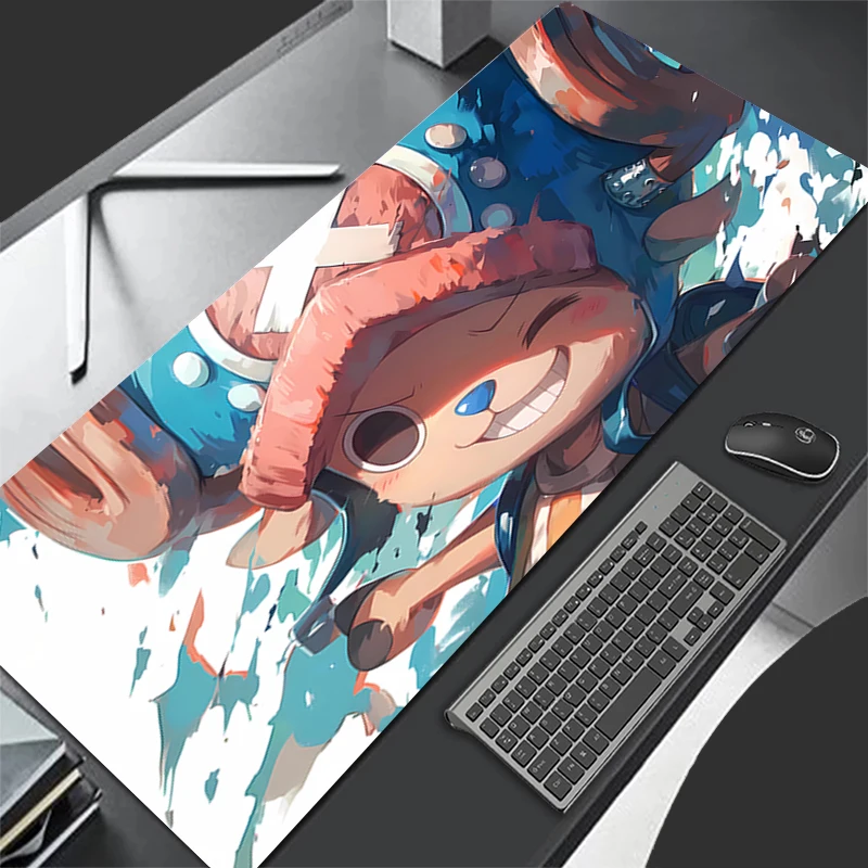 

Mouse Pad one Piece Tony Tony Chopper Large Rubber PC Computer Gaming Accessories Mousepad Desk Mat Locking Edge Gamer Carpet