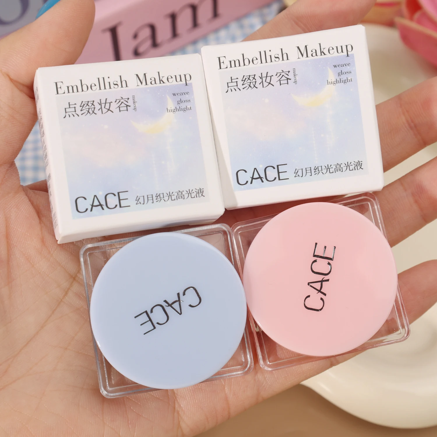 Ombretto diamantato Gel Cream Pearl Glitter Evidenziatore Shimmer Baco da seta Pigmento Cosmetici per il trucco del viso e del corpo duraturo ad asciugatura rapida