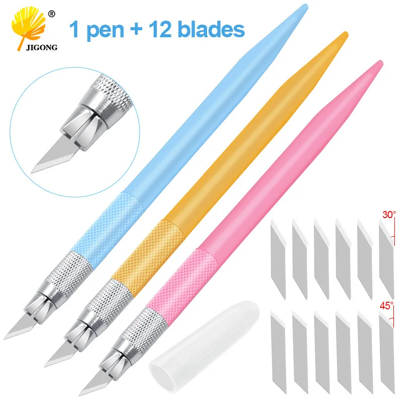 Rubber Seal Paper-cut Carving Knife DIY Carving Pen Set Leather Edge Tool Wood Carving Tools Paper Cutter Cute Knife