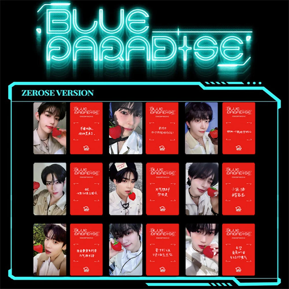 KPOP ZB1 – Album PARADISE bleu, carte photo StarRiver fraise, cartes LOMO ZhangHao Ricky HanBin ZEROBASEONE, cadeaux pour Fans