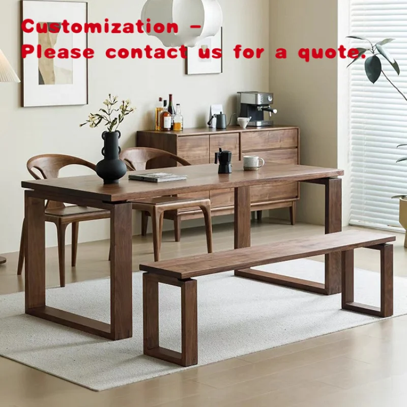 custom.Factory Walnut Table Top Wooden Solid Wood Dining Tables High Quality Walnut Wood
