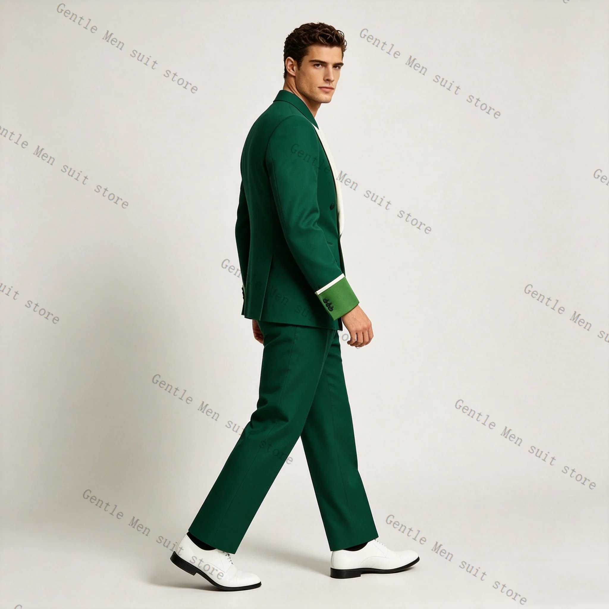 Зеленый с белым мужской костюм – обзор и цена Men Formal Wear Green