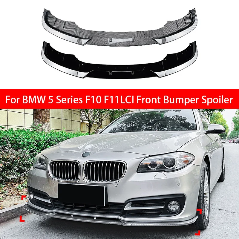 

For BMW 5 Series F10 F11 LCI 2015-2017 Luxury Edition Front Bumper Lip Body Kit Spoiler Splitter Bumper Canard Lip Car Accessory