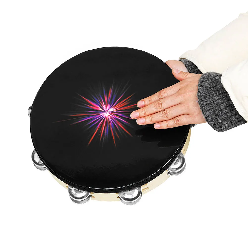 

Kids Hand Bell Double-Row Hand Drum Sturdy Material Safe Use Dance Props Musical Instruments Birthday Party Favor