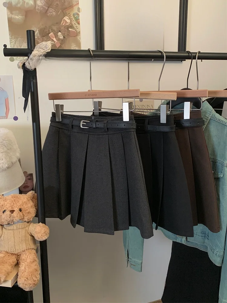 

Ретро-юбка А-силуэта с завышенной талией, женская, шикарная, черная, стройнящая, сексуальная, для девушек, весна 2026, новая, средней длины