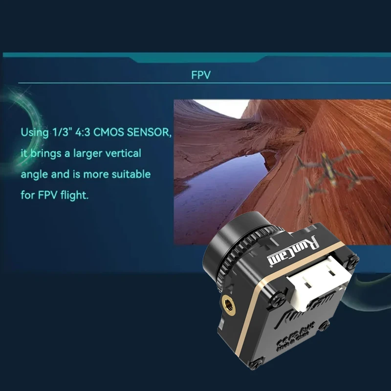 كاميرا RunCam Robin 3 FPV 1/3 1200TVL FOV 150 °   كاميرا CMOS NTSC/PAL WDR ديناميكية واسعة لطائرة FPV RC Racing Quadcopter Drone