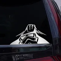 Stormtrooper Peeking Decal Sticker Easy to Apply on Laptop Car Truck Boat Trailer Decor Window Laptop Notebook Stickers Decal