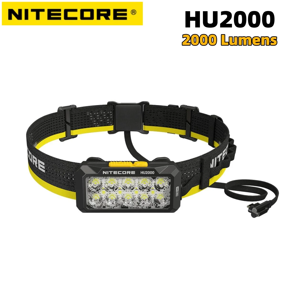 

NITECORE HU2000 High Output Split-Type 10 xNiteLab UHE Headlamp Flexible Power Options 2000 Lumens USB-C Recharge LED Headlight