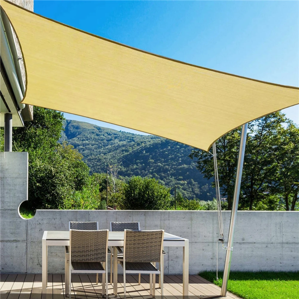 Waterproof Large Sun Shelter Sunshade Protection Outdoor Canopy Garden Patio Pool Shade Sail Awning Camping Shade Net