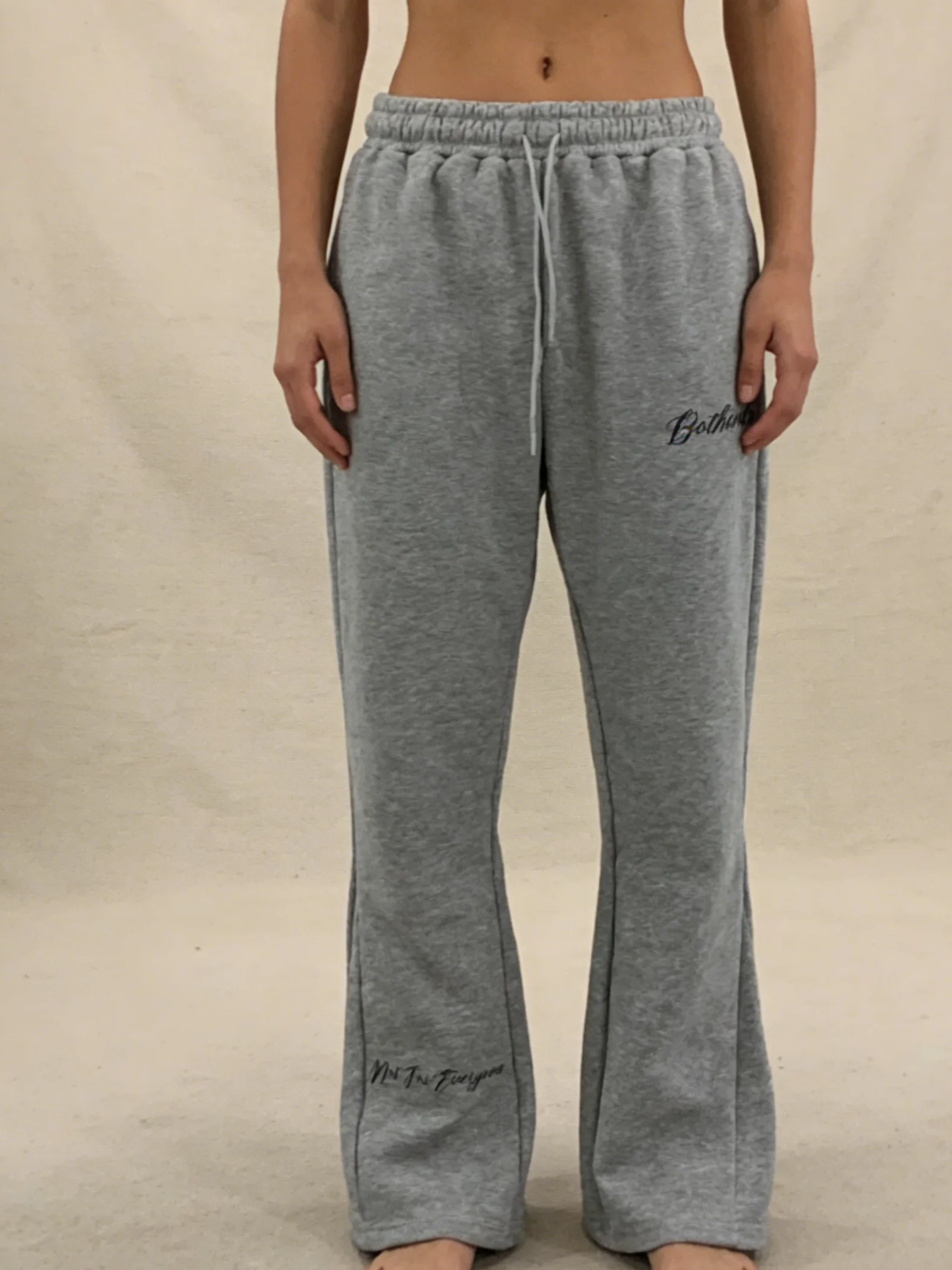 2026 Fashion Trendy Letter Print Bell-bottoms, Niche Lazy Personalized Comfortable Versatile Casual Sports Fleece Pants trend