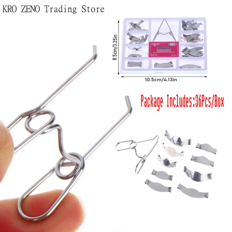 🔝Superior Dental Saddles Matrix Kit 36Pcs with 0.05MM Spring Clipse Contoured Design No.1330✨