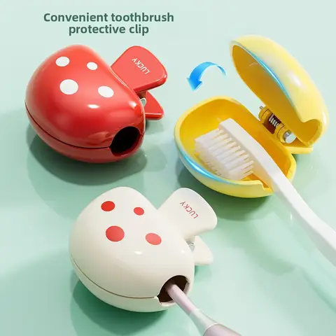 New Mushroom Toothbrush Holder Travel Toothbrush Case Dustproof Toothbrush Head Cover Home Outdoor Storage Box