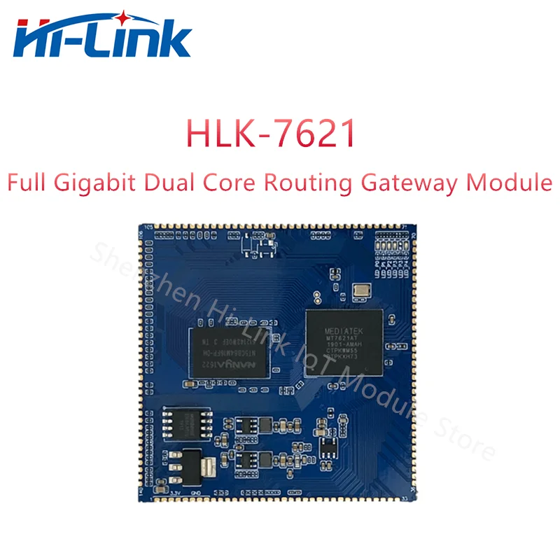 Free Shipping Intelligent Smart HLK-7621 Mini Size High-performance MT7621A Dual Core Full Gigabit Routing Gateway Module