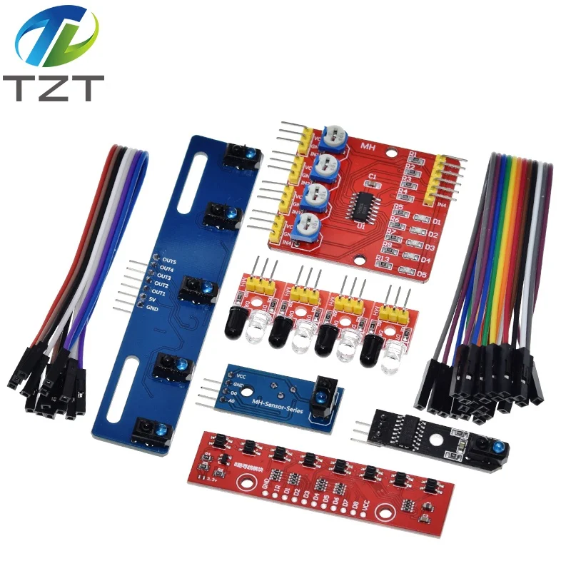 1 4 5 8 Channel TCRT5000 IR Photoelectric Switch Barrier Line Track Module Infrared Obstacle Avoidance Detection Module For DIY