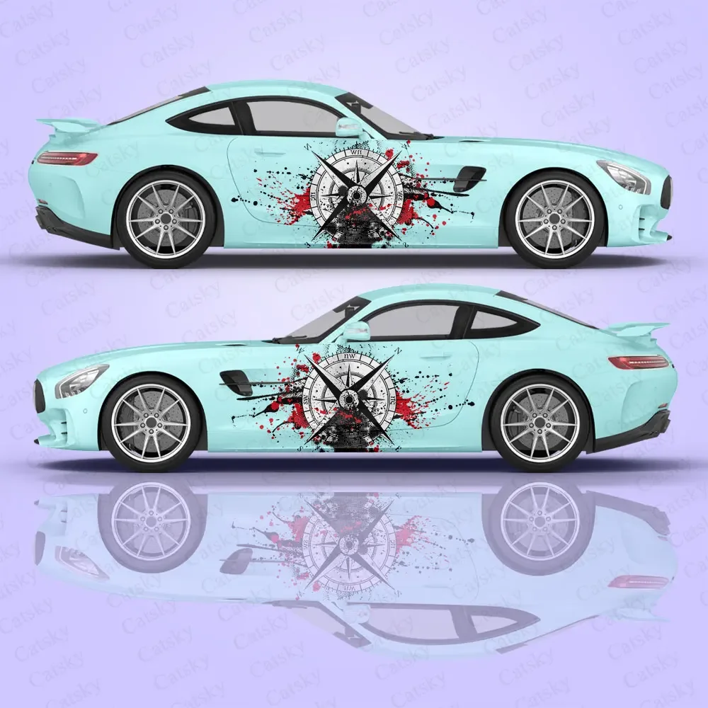 

Compass Printing Custom Car Wrap Protect Sticker Car Decal Creative Sticker Car Vinyl Appearance Modification Decorative Sticker