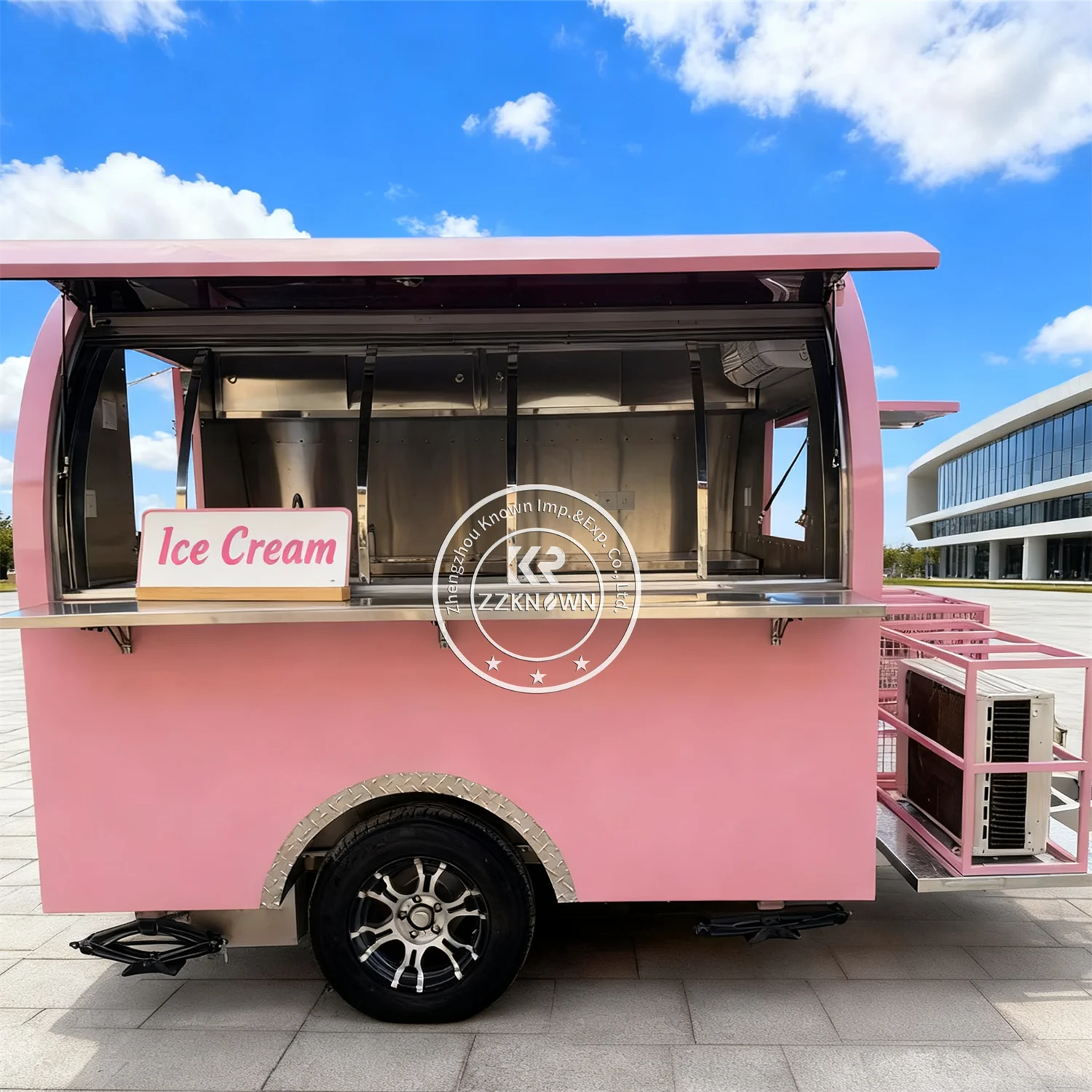 

Outdoor Coffee Kiosk Fast Food Truck Street Snack Pizza Ice Cream Cart Concession Food Trailer Truck With Full Kitchen
