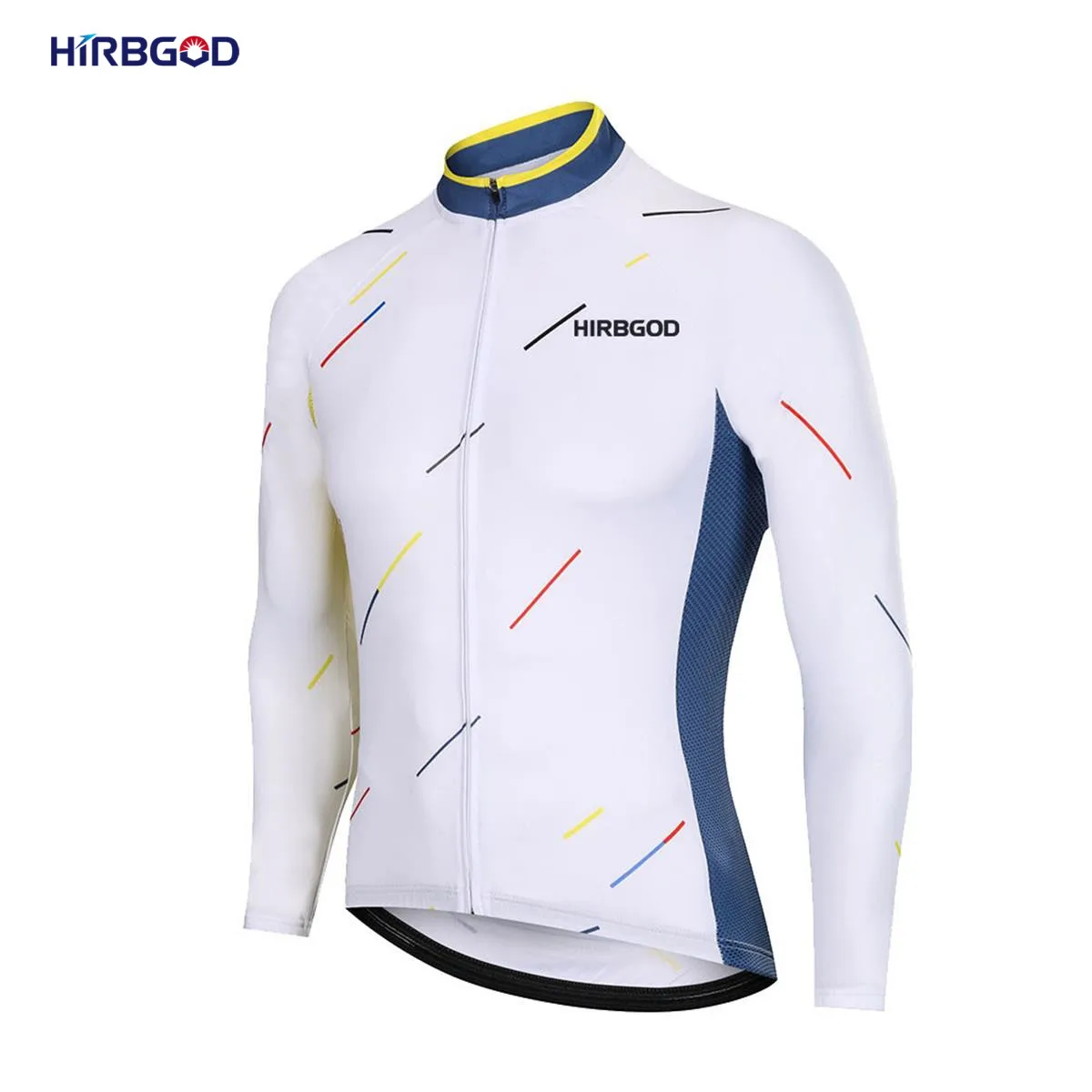 

HIRBGOD Men's Cycling Jersey Style Spring Long Sleeve Bicycle Clothing Maillot Ciclismo Team MTB Quick Dry Breathable Sportwear