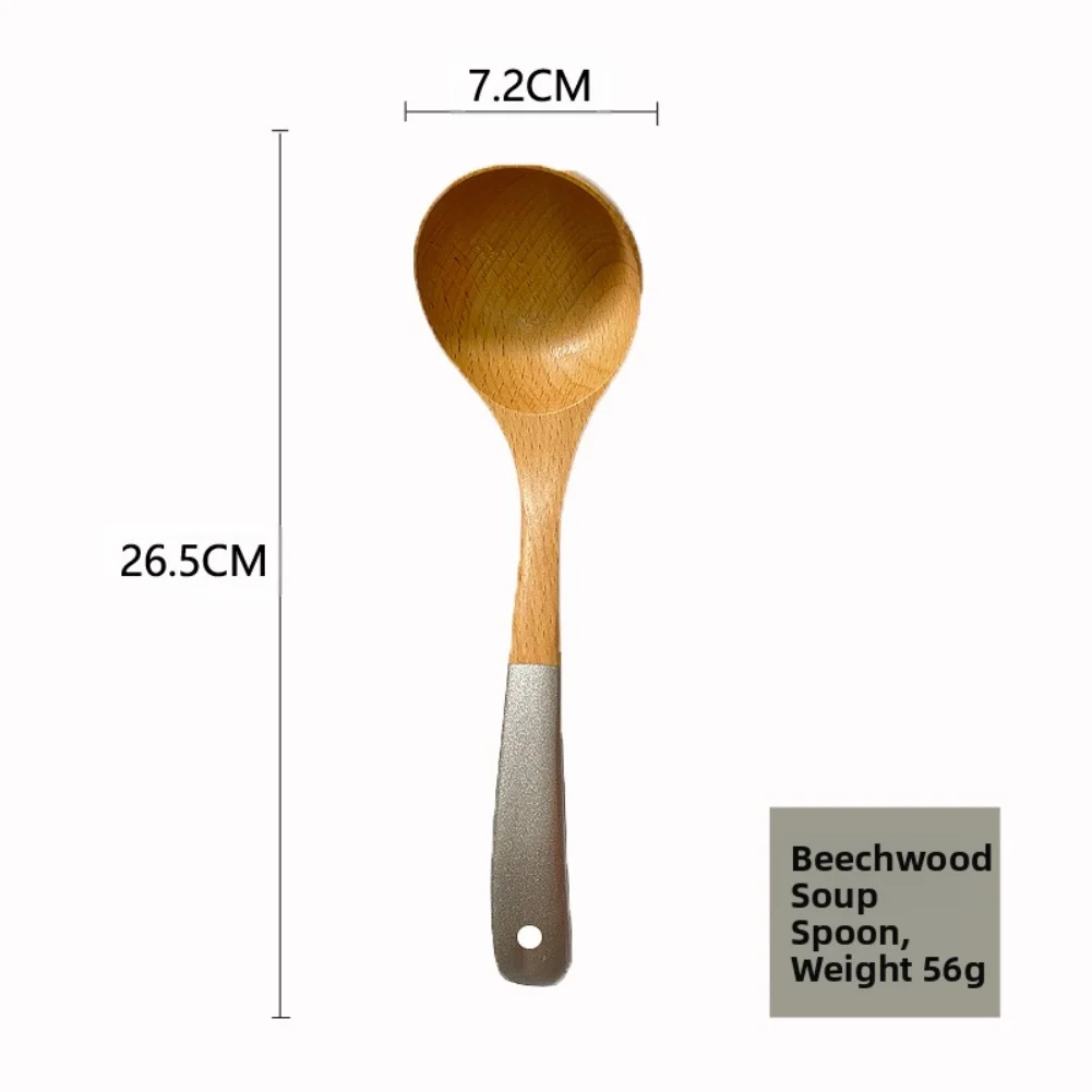 Kitchen Utensils Handle Spatula Set Home Cooking 39*10.3cm Curved Spoon Dishwasher Safe Ergonomic Grip Heat Resistant