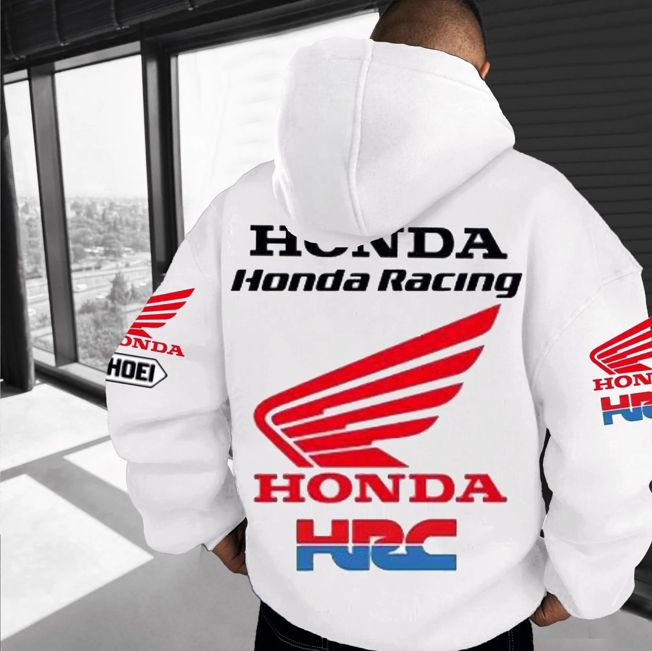 Motorcycle Enthusiast Hoodie Men Women Autumn/Winter Long Sleeved Pullover Motorcycle Honda Printed Sports And Leisure Jacket