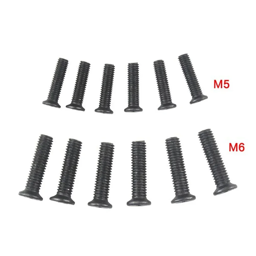 6Pcs M5/M6 22mm Left Hand Thread Fixing Screw UNF Drill Chuck Shank Adapter For Electrical Drill Access Countersunk Screw