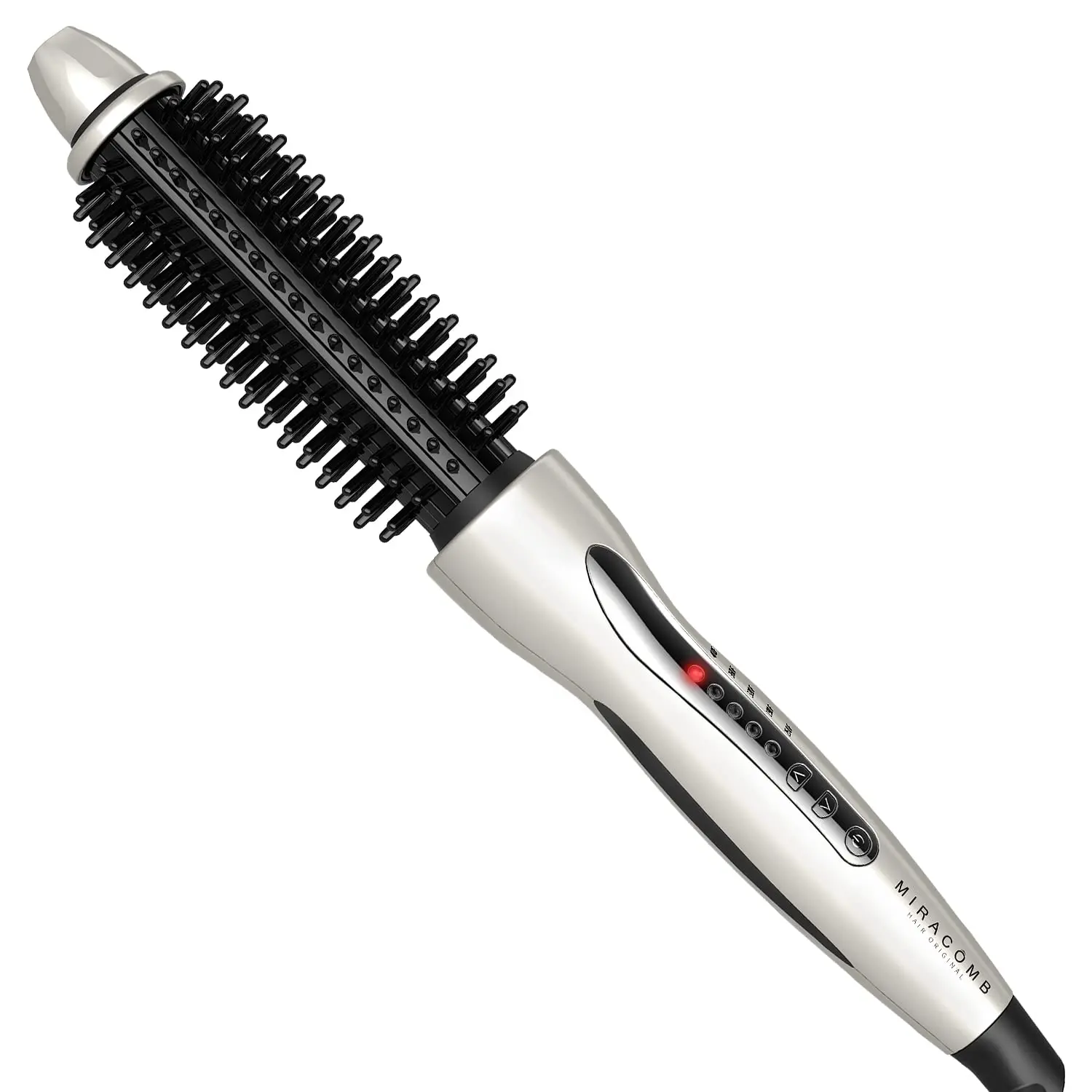 

Ceramic Tourmaline Hair Styler with 5 Heat Settings, Auto Shut Off, Cool Touch, 1 Inch Barrel in Pearl White