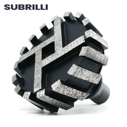 SUBRILLI D80*T25 Diamond Stubbing Wheels CNC Grinding Drum Zero Tolerance Wheel With Water Hole 1/2 Gas Thread