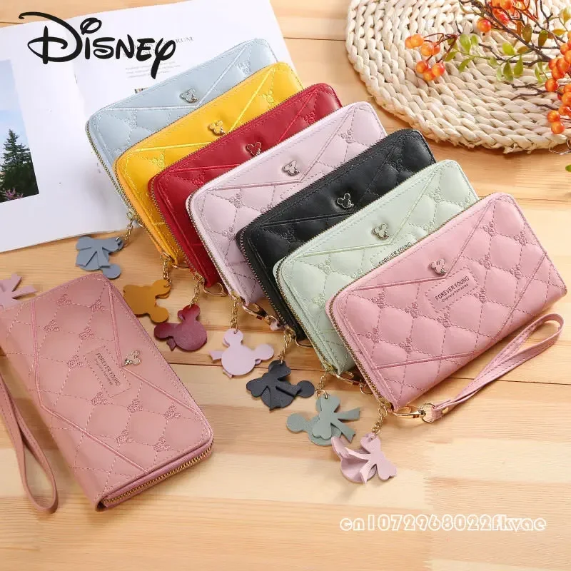 Disney Mickey Women\'s Wallet Fashion High Quality Simple Zipper Long Handbag Multi-functional Multi-card Storage Zero Wallet