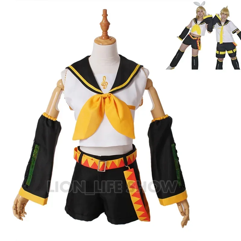 

FC6Anime Rin Len Halloween Uniform Cosplay Complete Costumes Tops Shorts @ FC8!