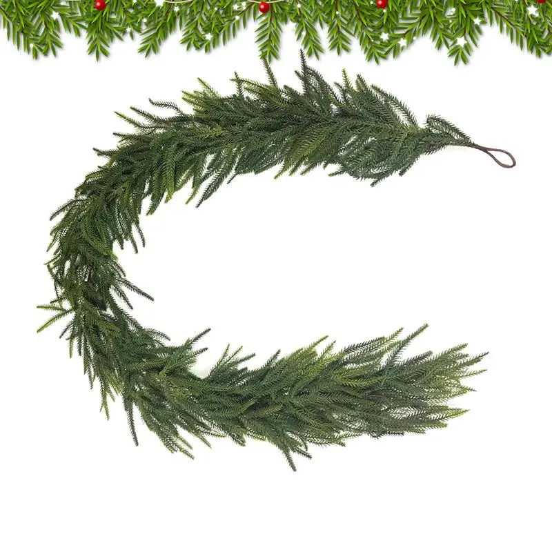 150/180/270cm Artificial Faux Pine Christmas Greenery Norfolk Pine Garland Rattan Wreaths Christmas Decorations For Table