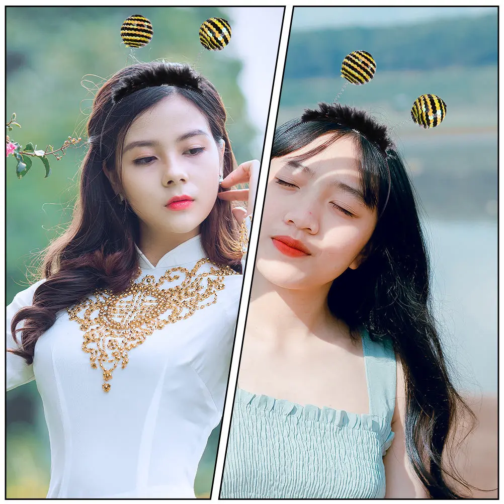 

6pcs Bright Decorative Bee Hair Hoop Headband For Party Festival Kids Cosplay Decorative Ant Bee Headband Hair Hoop Accessory