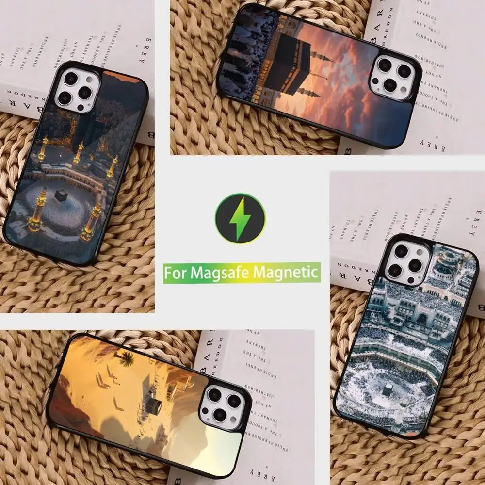 

IN Mecca Cover Pilgrims Phone Case For iPhone 16,15,14,17,13,12,11,Pro,Max,Plus,Mini, Magsafe,Magnetic Wireless Charging Case