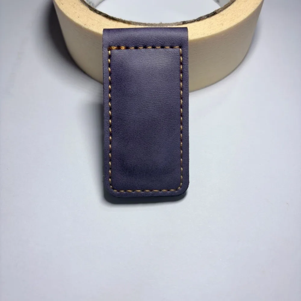 Fashion Magnetic Closure Money Clip Minimalist Style Vintage Look Magnetic Cash Holder Stitched Edge Wallet Accessory Business